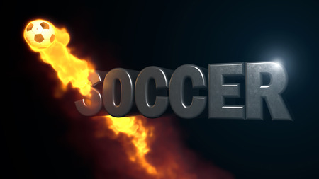 3d render Football ball illustrationの写真素材