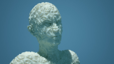 3d render. Head Human shattered portraitの写真素材