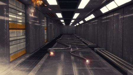 3D render Interior and futuristic architecture designの写真素材