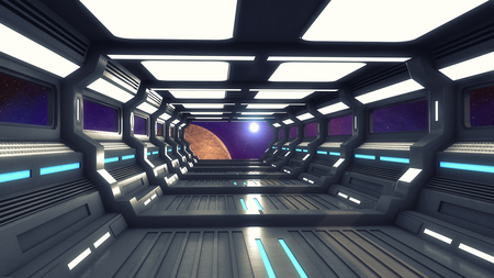 3D render Interior and futuristic architecture designの写真素材