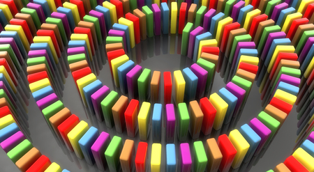 3d render domino effectの写真素材