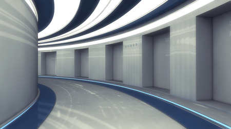 3D render Interior and futuristic architecture designの写真素材