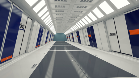 3D render Interior and futuristic architecture designの写真素材