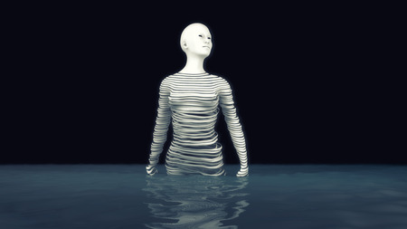 3d render Human figure concept illustration background