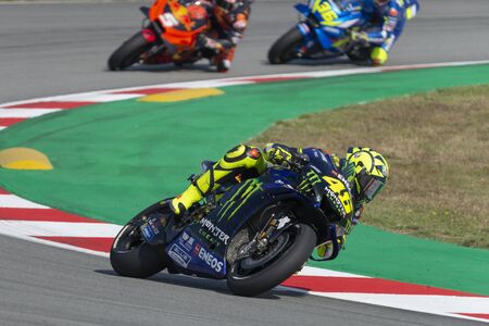 Valentino Rossi. Grand Prix of Catalonia MotoGP at Circuit of Catalonia. Barcelona, Spain, June, 2019のeditorial素材
