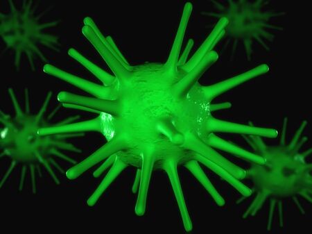 3d virus concept illustrationの写真素材