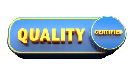 Quality 3d text icon and white backgroundの写真素材