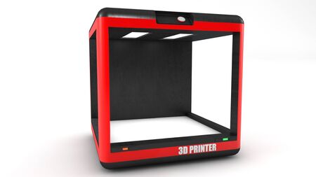 3d render and 3d printerの写真素材