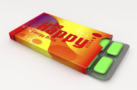 3d render. Happy Medicine boxの写真素材