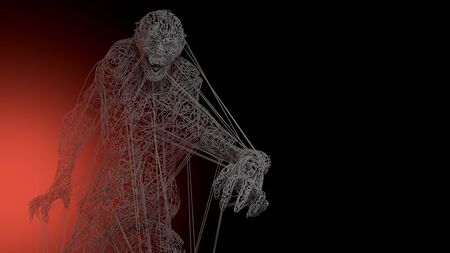 3d render monster zombie portraitの写真素材