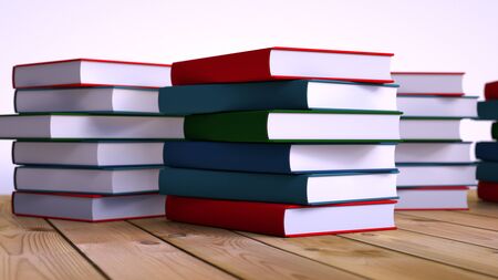 3d render. Pile of booksの写真素材