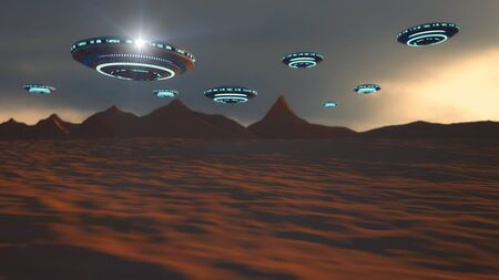 3d render. Unidentified flying objectの写真素材