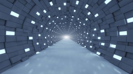 3d render. Futuristic scifi corridorの写真素材