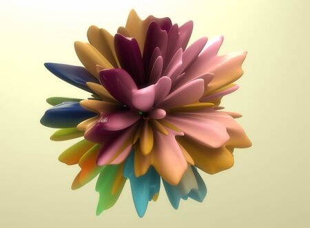 3d render. Abstract sculpture backgroundの写真素材