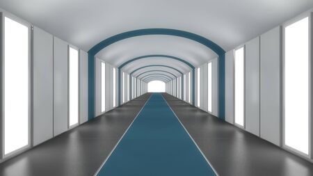 3d render. Futuristic scifi corridorの写真素材