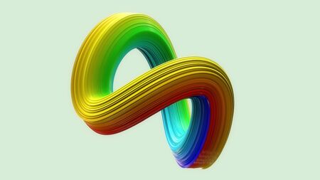 3d render. Abstract sculpture backgroundの写真素材