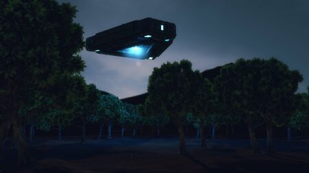 3d render. Unidentified flying object