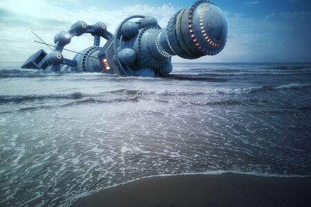 3d render. Unidentified flying object