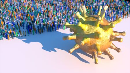 3d render. Coronavirus 3d concept illustrationの写真素材