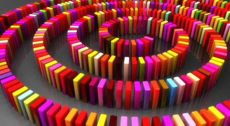 3d render domino effectの写真素材