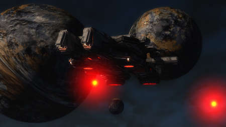 3d render. Unidentified flying object