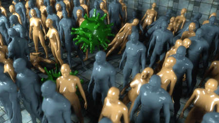 3d render. Coronavirus and covid concept illustration