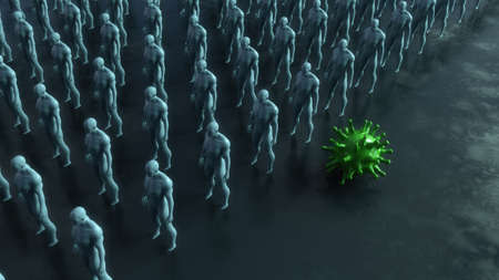 3d render coronavirus concept illustrationの写真素材