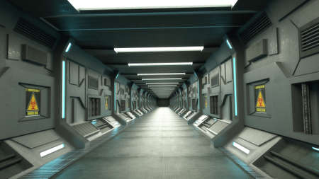3d render. Futuristic interior concept designの写真素材