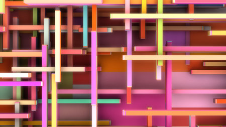3d render. Abstract colorful background illustrationの写真素材