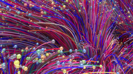 3d render. Abstract colorful background illustrationの写真素材