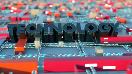 3d render. 5G technology backgroundの写真素材