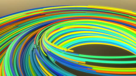 3d rendering. Abstract topography and colorsの写真素材