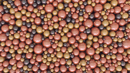 3d render. Abstract of spheres of different colors and sizesの写真素材
