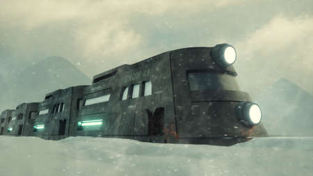 3d render. Icebreaker train and conceptの写真素材