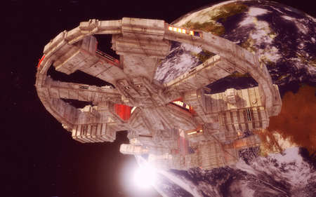 3d render. Spaceship concept designの写真素材