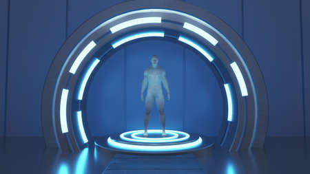 3d render. Futuristic stage setの写真素材