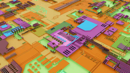 3d render. Abstract colorful background illustration