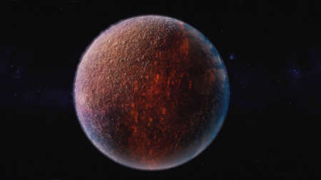 3d render. imaginary fictional planetの写真素材