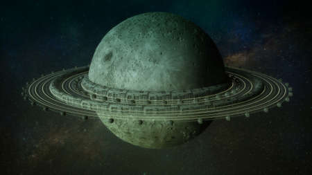 3d render. imaginary fictional planetの写真素材