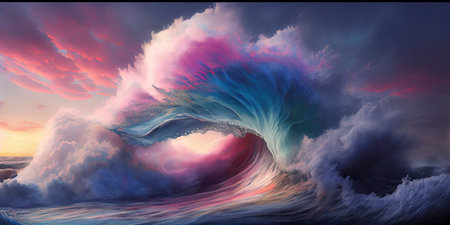 Abstract watercolor color background. Generative AIの素材