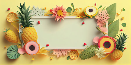 Banner frame with empty space. Illustration. Generative AIの素材