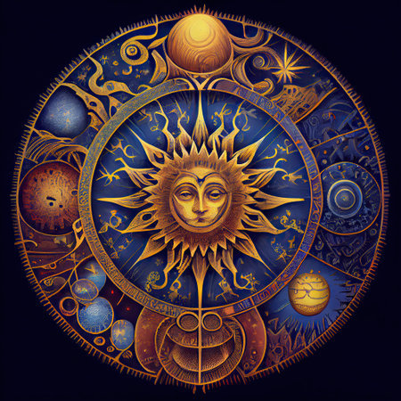 Chakras representation in abstract space. Generative AIの素材