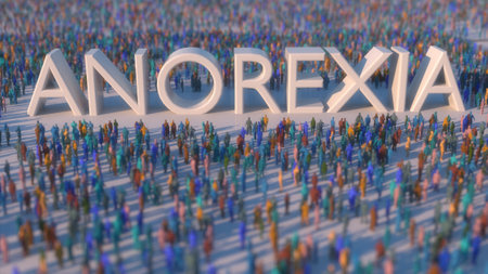 3d render Anorexia disorder concept