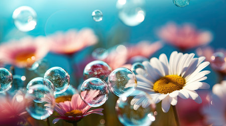 Colorful spring background. Generative AIの素材