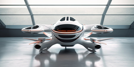 Conceptual design of a futuristic vehicle. Generative AIの素材