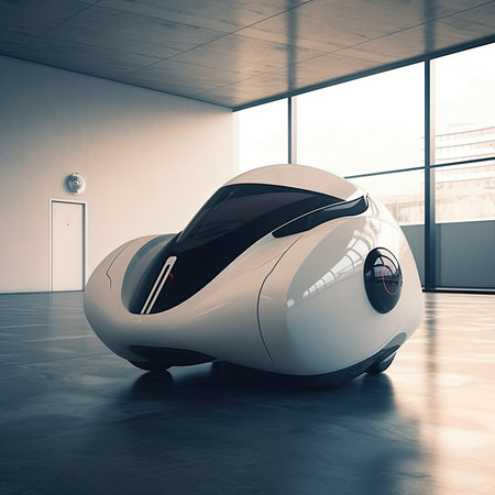 Conceptual design of a futuristic vehicle. Generative AIの素材