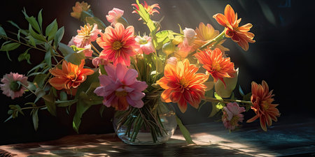 Floral design for background. Generative AIの素材