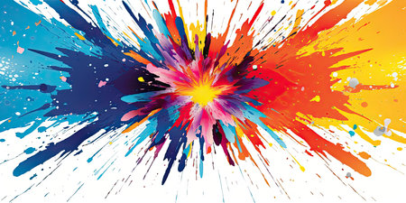 Abstract and colorful art for wallpaper. Generative AIの素材