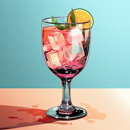 Summery and colorful cocktail. Generative AIの素材