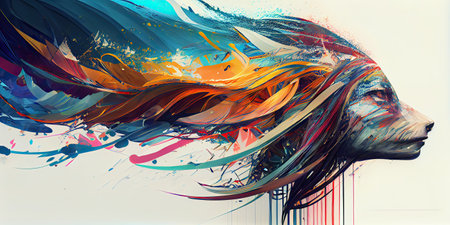Abstract art wallpaper background. AI Generativeの素材